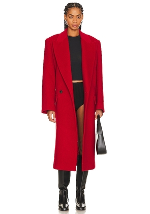 GRLFRND Bronte Oversized Coat in Red. Size XXS/XS.