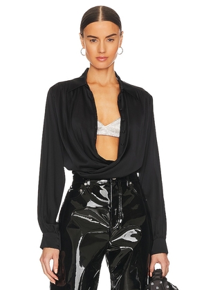 Kiki de Montparnasse Crossover Bodysuit in Black. Size S, XS.