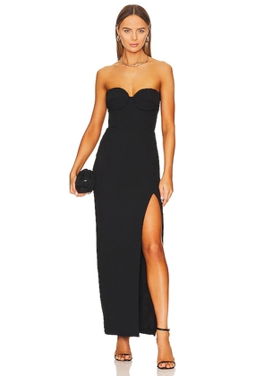 NICHOLAS Pernille Bustier Gown W/ Slit in Black. Size 0, 12, 2.