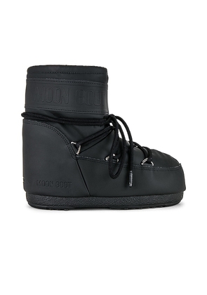 MOON BOOT Icon Low Rubber Boot in Black. Size 39/41.