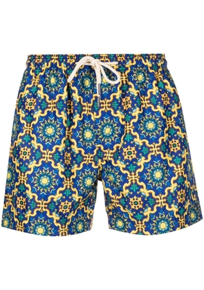 PENINSULA SWIMWEAR graphic-print swim shorts - Blue