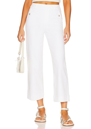 SPANX Stretch Twill Cropped Wide Leg Pant in White. Size M, S, XL, XS.