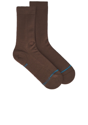 Stance Icon Sock in Brown. Size M.