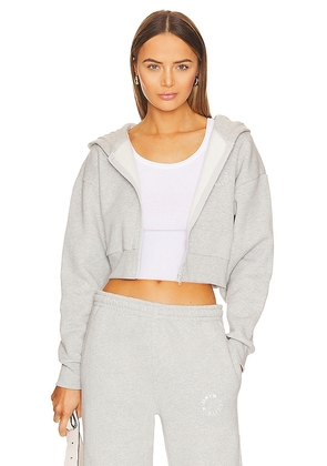 7 Days Active Organic Cropped Hoodie in Grey. Size M, XL.