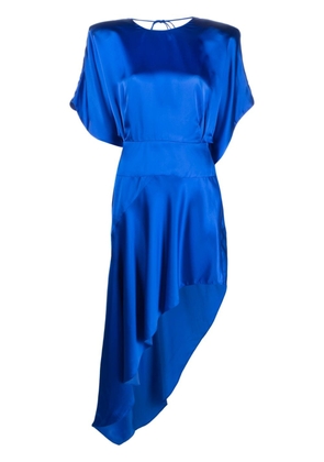 Alexandre Vauthier asymmetric satin dress - Blue