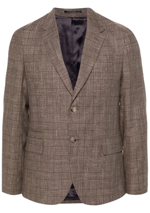 Paul Smith check-pattern single-breasted blazer - Brown