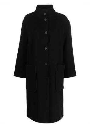 See by Chloé funnel-neck wool coat - Black