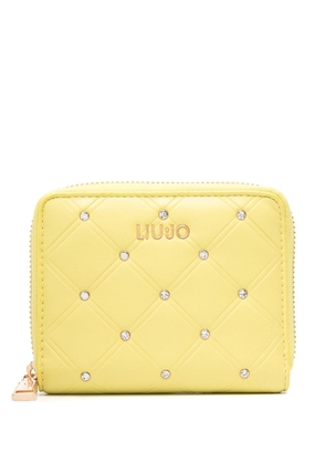LIU JO crystal-embellished zip-around wallet - Yellow