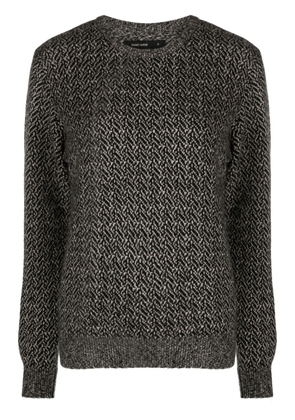 Frenckenberger chevron-pattern cashmere jumper - Black