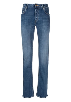 Hand Picked slim-cut mid-rise jeans - Blue
