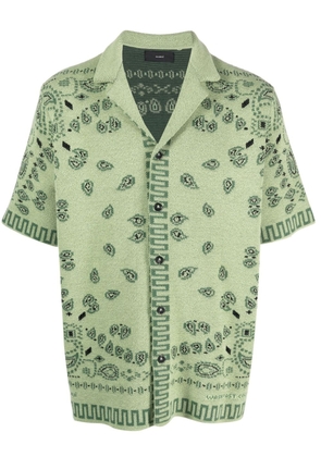 Alanui Bandana-jacquard cotton shirt - Green
