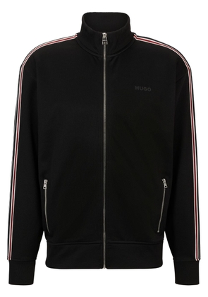 HUGO logo-print zip-up sweatshirt - Black
