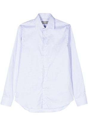 Canali micro-dot cotton shirt - Blue