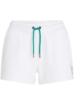 Karl Lagerfeld logo-print track shorts - White