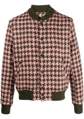 PT Torino houndstooth-pattern bomber jacket - Pink