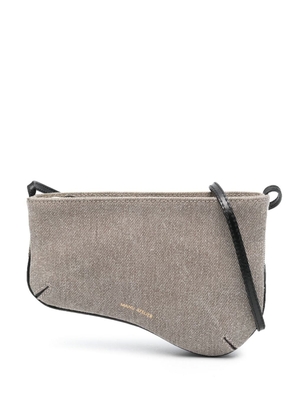Manu Atelier Curve leather shoulder bag - Grey