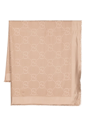 Gucci Pre-Owned GG jacquard silk-blend shawl - Brown