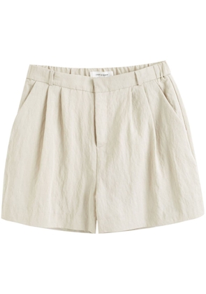 Chinti & Parker pleat-detail cotton shorts - Neutrals