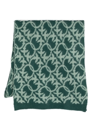 PINKO Love Birds knitted scarf - Green