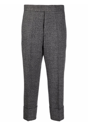 SAPIO cropped leg wool trousers - Black