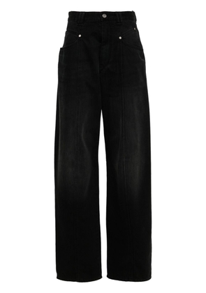 ISABEL MARANT Vetan high-rise wide-leg jeans - Black