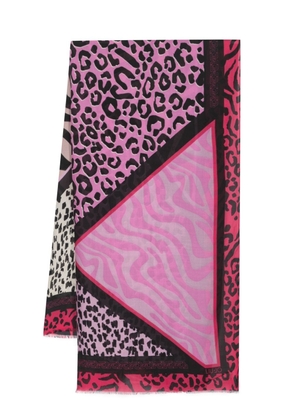 LIU JO Funky Animale-print modal scarf - Pink