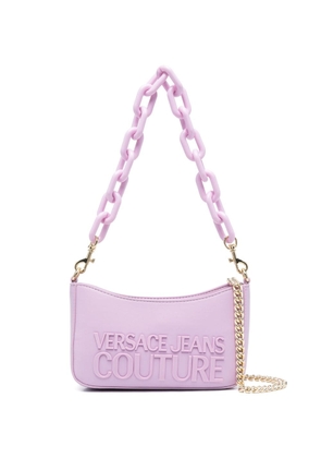 Versace Jeans Couture raised-logo shoulder bag - Purple