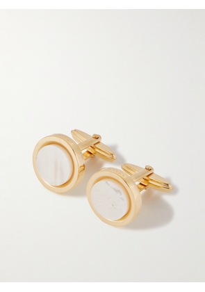 Lanvin - Gold-Plated Mother-of-Pearl Cufflinks - Men - Gold