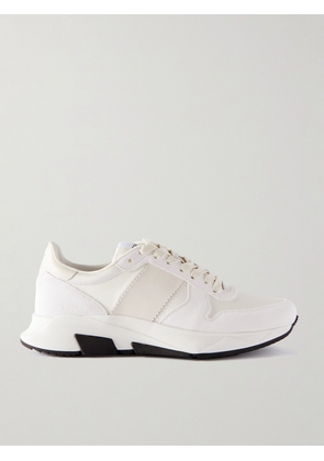 TOM FORD - Jagga Leather-Trimmed Nylon and Suede Sneakers - Men - Neutrals - UK 6