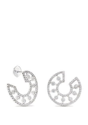 De Beers Jewellers White Gold And Diamond Dewdrop Earrings