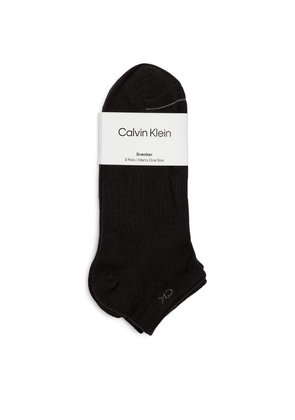 Calvin Klein Cotton-Blend Ankle Socks (Pack Of 3)