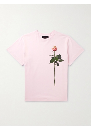 Simone Rocha - Printed Cotton-Jersey T-Shirt - Men - Pink - XS