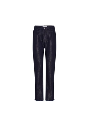 Cropped High-Waist Tapered Jeans