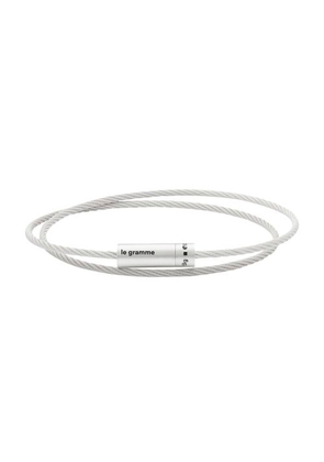 Brushed Sterling silver double cable bracelet 9g