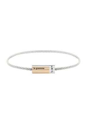 Cable bracelet le 9g silver 925 and yellow gold 750 slick polished