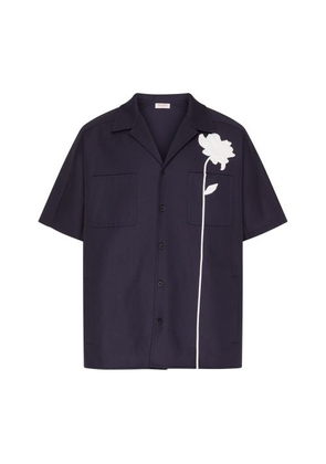 Short-sleeved embroidered shirt