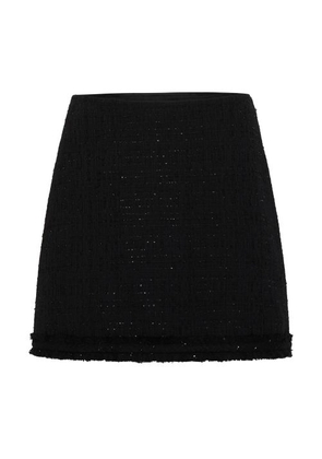 Cotton Mix Summer Tweed Skirt