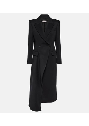 Alexander McQueen Asymmetric wool coat