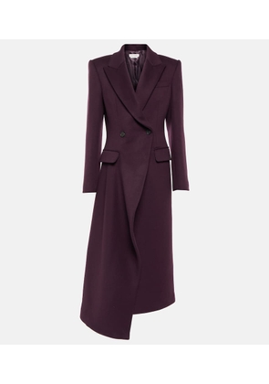 Alexander McQueen Asymmetric wool felt coat