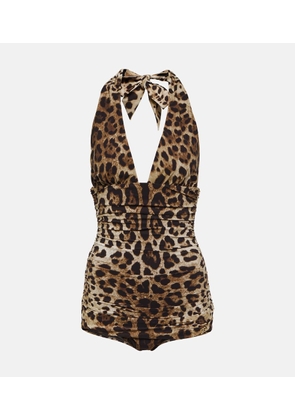 Dolce&Gabbana Leopard-print swimsuit