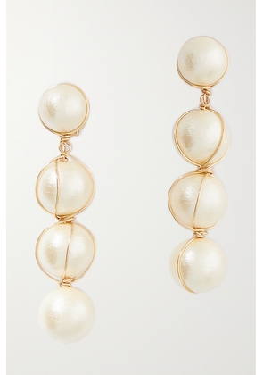 Cult Gaia - Giga Gold-tone Faux Pearl Clip Earrings - One size