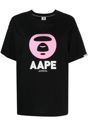 AAPE BY *A BATHING APE® logo print T-shirt - Black