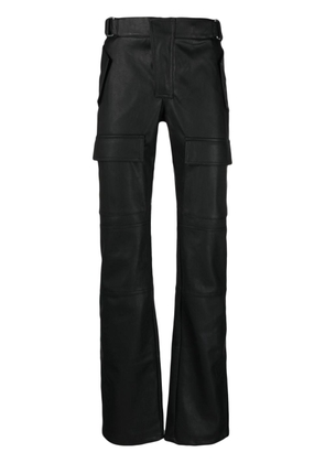 MISBHV cargo faux-leather trousers - Black