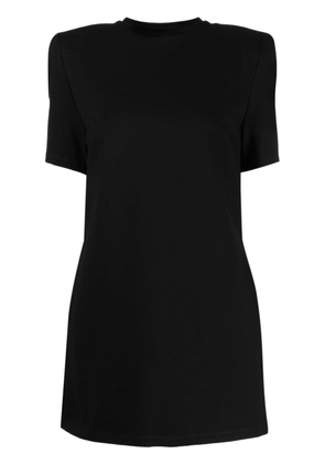 AREA crystal-embellished slit T-shirt dress - Black