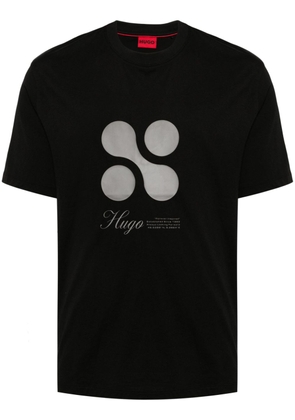 HUGO logo-print cotton T-shirt - Black