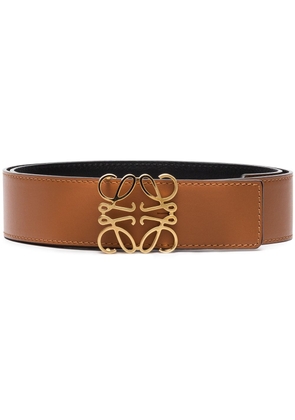 LOEWE Anagram buckle calf leather belt - Brown