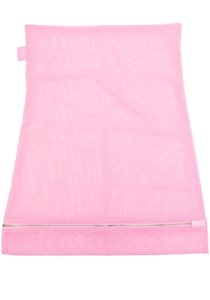 TEAM WANG design logo-patch storage bag - Pink