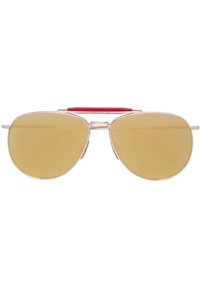 Thom Browne Eyewear pilot-frame mirrored sunglasses - Metallic