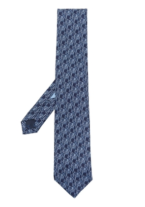 Ferragamo patterned silk tie - Blue