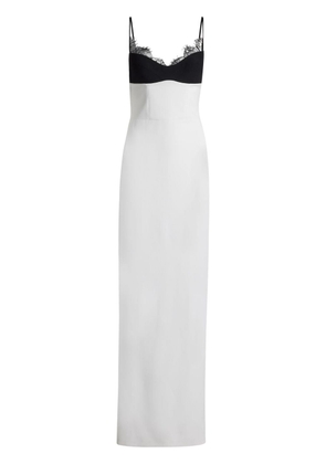 RASARIO lace-trim column gown - White